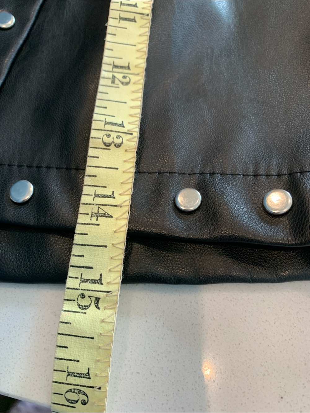 Black Faux Leather Studded Mini Skirt( skort) M NWOT - Picture 7 of 7